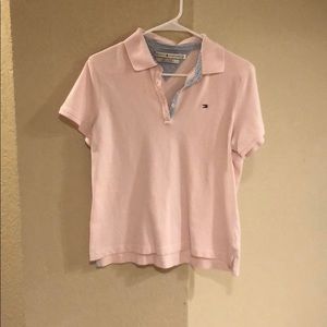 Tommy Hilfiger pink polo t-shirt